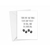 2 Things I Love Dog Card | Personalised