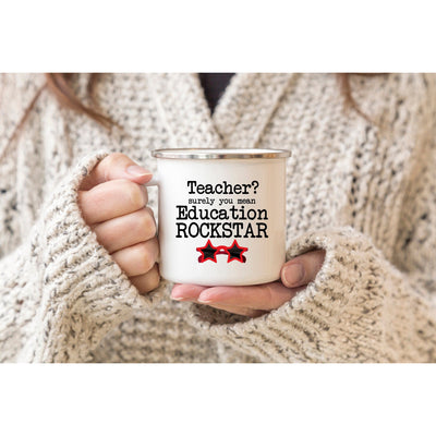 Education Rockstar Teacher Mug | Teacher Present | End Of Term Gift | Teachers Assistant TA Gift