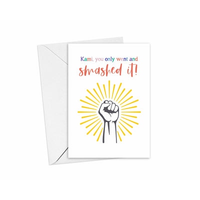 Smashed It Personalised Congratulations Card