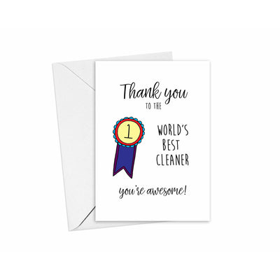 World's Best Cleaner Card | Thank You