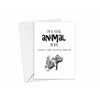 Animal In Bed Card