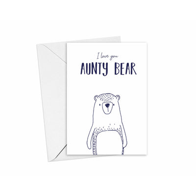 I Love You Aunty Bear Card
