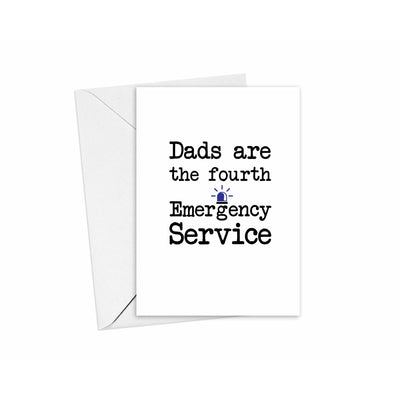 Dad 4th Emergency Service Card | Fathers Day Birthday