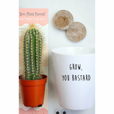 Grow You Bastard Funny Planter & Seeds Kit