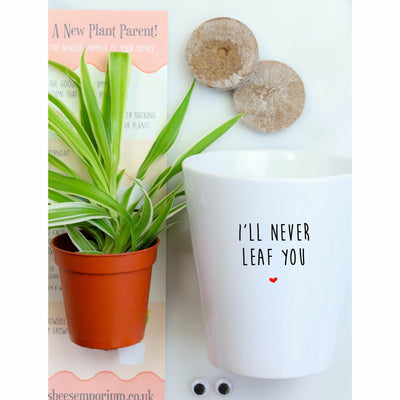 I'll Never Leaf You | Punny Planter, Plant and Repotting Kit
