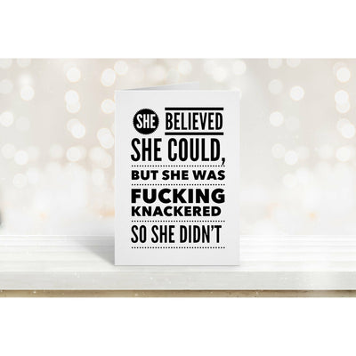 She Believed She Could Card | Adult