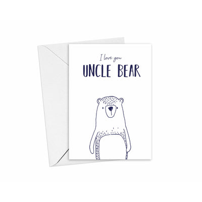I Love You Uncle Bear Card