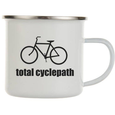 Total Cyclepath Enamel Mug | Funny Tin Mug | Campfire Mug, Camping Mug | Gift For Bike Rider