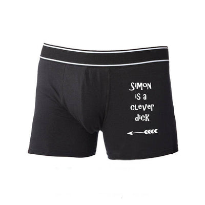 Clever Dick Personalized Boxer Shorts | Funny Graduation | Congratulations Gift