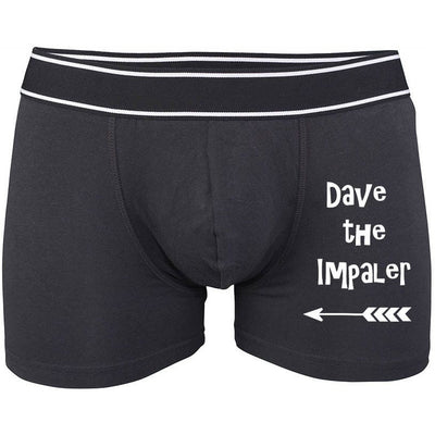Funny Personalized Boxer Shorts | The Impaler | Funny Adult Gift