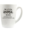 Animal In Bed Coffee Mug | Funny Statement Mug | Enamel and Latte Mug