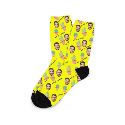 Bit Of A Prick Socks | Personalized Photo Socks | Funny Insult Gifts