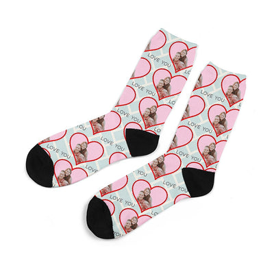 I Love You Custom Photo Socks | Personalized Socks | Face Socks