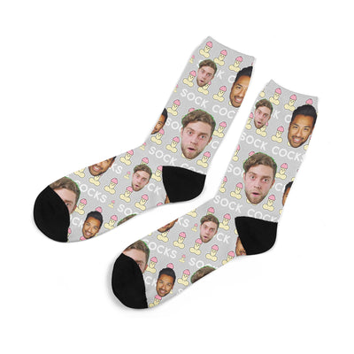 Sock Cocks | Rude Photo Socks | Funny Offensive Gifts | Custom Printed Socks | Face Socks | Trainer Socks | Sneaker Socks | Insult Gift
