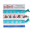 Blue Snowflake Christmas Hair Ties Boblets | Hair Band Bracelet | Stocking Stuffers | Stocking Fillers for Girls Women Teens