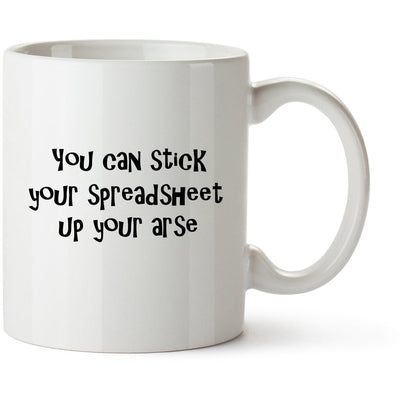 Funny Coworker Mug | Spreadsheet | Colleague Gifts | Secret Santa Gift Exchange