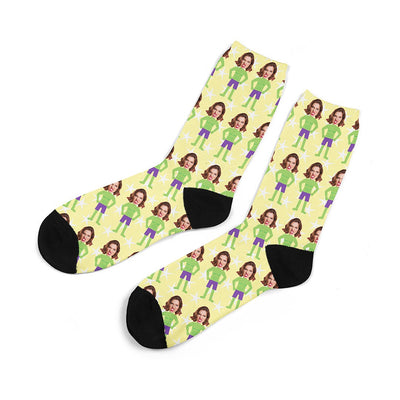 Personalized Angry Socks | Funny Photo Socks | Custom Printed Socks | Face Socks | Baby, Kids, Men & Womens Sizes | Trainer Socks