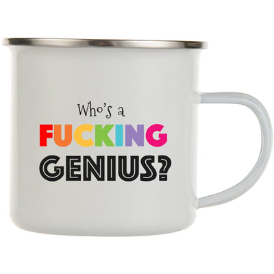 Who's A Fucking Genius Mug | Funny Adult Mug | Congratulations Gift | New Job | Exam Success Gift | Driving Test | Promotion Gift