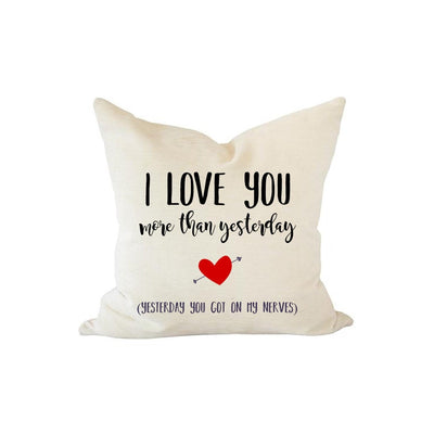 You Get On My Nerves | Funny Cushion Sassy Pillow | Cotton Anniversary | Gift For Him