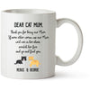 Personalized Cat Mom Mug | Gift for Cat Mum | Funny Cat Gift | Latte and Enamel Options
