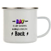 Rap Is Like Scissors | Funny Mug | Funny Rock Music Mug | Rock Music Gift | Available in Latte Mug and Enamel Camping Mug Options