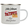 Happy Retirement Mugs | Retirement Gifts For Men | Teacher Retirement | Available in Latte Mug and Enamel Camping Mug Options