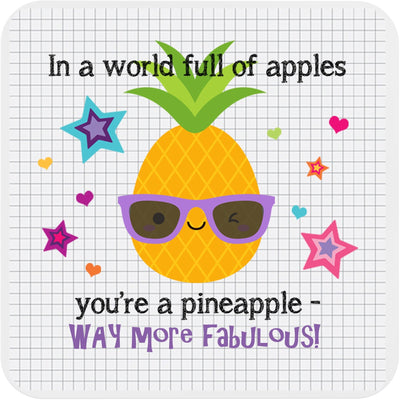 Fabulous Pineapple Coaster | Tropical Coaster | You're Fabulous | Thank You Gift | I Miss You | Teacher Gift
