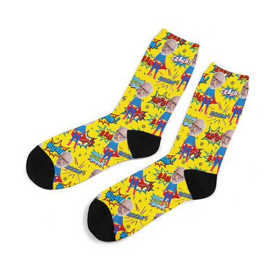 You Are A Superhero Socks | Funny Photo Socks | Custom Printed Socks | Thank You Gift
