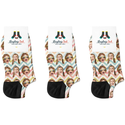 Rainbow Chevron Socks | Personalized Socks | Face Socks | Kids Photo Socks | Baby Socks | Trainer Socks | Sneaker Socks | Fathers Day Socks