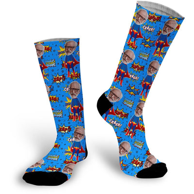 You Are A Superhero Socks | Funny Photo Socks | Custom Printed Socks | Thank You Gift