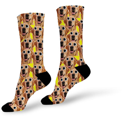 Googly Eye Dog Photo Socks | Face Socks | Personalized Socks | Baby Kids Photo Socks | Sneaker Socks | From The Dog
