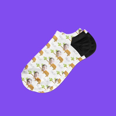 Funny Sloth Photo Socks | Custom Printed Socks |  Face Socks | Personalized Socks
