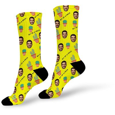 Bit Of A Prick Socks | Personalized Photo Socks | Funny Insult Gifts