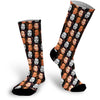 Duo Black & White and Colour Photo Socks | Custom Printed Socks |  Face Socks | Funny Personalized Socks | Two Faces