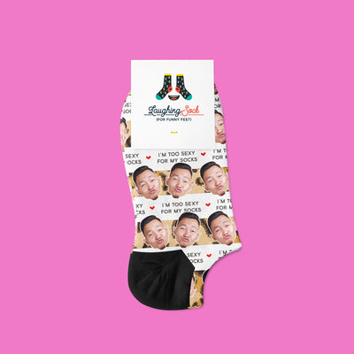 I'm Too Sexy For My Socks | Custom Printed Socks |  Face Socks | Funny Personalized Socks | I'm Sexy And I Know It