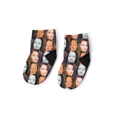 Duo Black & White and Colour Photo Socks | Custom Printed Socks |  Face Socks | Funny Personalized Socks | Two Faces