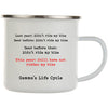 Life Cycle Mug | Personalized Cycling Gift | Gift for Cyclist | Sarcastic Mug | Funny Gym Gift