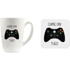 Coaster for Gamers | Xbox | PS4 | Gifts for Teenagers, Mug and Coaster Gift Set, Personalised Gaming Mug