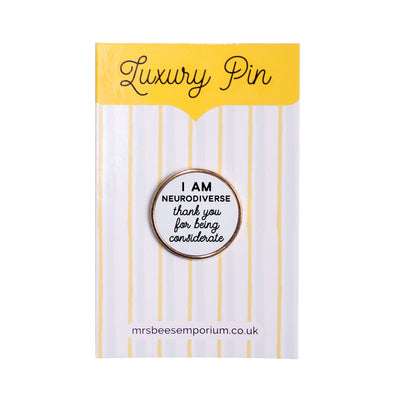 I Am Neurodiverse Pin Badge | Neurodiversity Lapel Pin