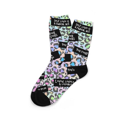 Punk Rock You Are Loved Socks | Self Care Gift | Body Positive | Can Be Personalised